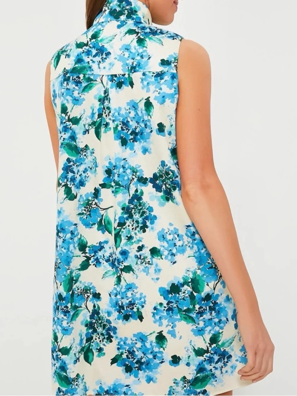 Tuckernuck Water’s Edge Hydrangea Sleeveless Charlie Dress, Size Large